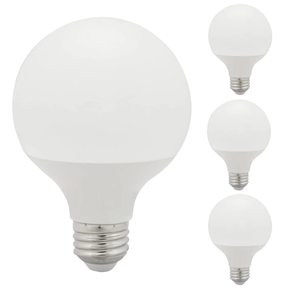 4Pack G25 Globe Light Bulb, 5000K Bright White, 520LM, 6W (60W), E26 - Image 1 of 1