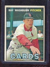 1967 OPC, O-Pee-Chee, #92 Ray Washburn, St. Louis Cardinals, VG-EX, Rare!