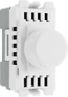 BG EVOLVE SCREWLESS Custom Grid Plate Switch Component Cover BRUSHED STEEL WHITE