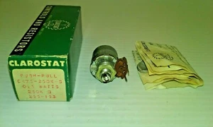CLAROSTAT C47S-250K-S PUSH PULL POTENTIOMETER 0.5 WATT 250K OHM 255-153 NIB - Picture 1 of 7