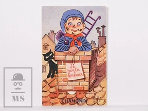 French Illustrated Die Cut Postcard - Chamonix Photos, Edition d'Art André - Picture 1 of 6