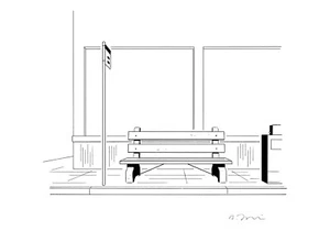 Adrian TOMINE LE BANC THE BENCH TIRAGE A4 D'UN DESSIN ORIGINAL - Bild 1 von 1
