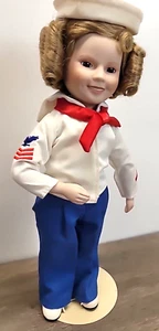 VTG Danbury Shirley Temple Captain January Silver Screen Series Porcelain Doll - Picture 1 of 9