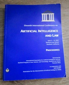 2007 Stanford International Conference Artificial Intelligence & Law Proceedings - Picture 1 of 3