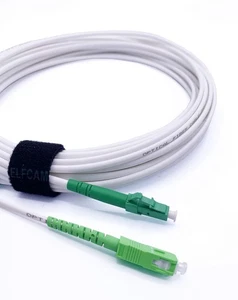 Simplex Singlemode Glasfaserkabel LC/APC-SC/APC, weiß, Länge wählbar - Bild 1 von 5