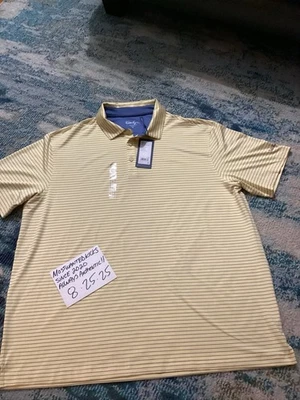 Новый с Ярлыками Walter Hagen P11 классический полоски Premium желтый гольф Polo мужской размер XXL FRESHP - Изображение 1 из 4