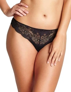 Panache Clara Thong No VPL Mid Rise Soft Lace Elegenat Womens Knickers 7259 - Picture 1 of 23