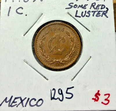 México 1946 1 centavo, KM#415, estado sin circular, moneda #1295. Envío gratis Foto 1 de 2