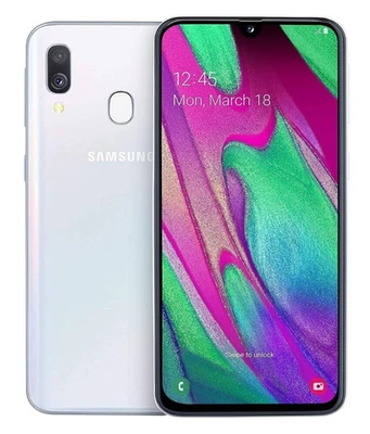 Samsung Galaxy A40 SM-A405F/DS 64GB Dual SIM Weiß Smartphone Android Sehr Gut - Bild 1 von 4