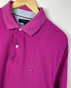 TOMMY HILFIGER POLO SHIRT Size XL Men's Regular Fit Purple - Great Condition - Picture 1 of 6