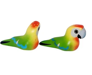 Schöne bunte rosige Gesichter Turteltauben Papageien Salz & Pfefferstreuer 2,5" hoch - Bild 1 von 7