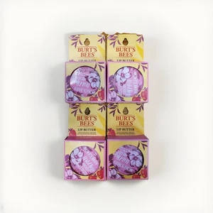 4 Pack: Burt's Bees Lip Butter 100% Natural *Wild Rose & Berry* 0.4oz. E15B - Picture 1 of 2