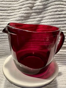 Anchor Hocking Royal Ruby Creamer Red Glass Vintage  - Picture 1 of 13
