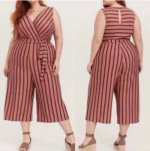 TORRID CULOTTE GESTREIFT Damen JUMPSUIT Hose Größe 3x Übergröße - Bild 1 von 12