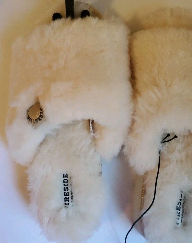 Nueva Zapatilla para Mujer Fireside by Dearfoams Cairns Genuina Piel de Oveja Talla 9 Foto 1 de 4