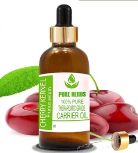 Pure Herbs Cherry Kernel 100% Pure & Natural Prunus Avium Carrier Oil - Picture 1 of 54