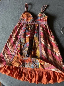 DKNY Girls Indian Fine Cotton Sundress Age 10 - Picture 1 of 8