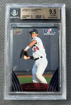 2008 Upper Deck USA Baseball Bryce Harper Rookie #47  BGS 9.5 - Image 1 of 2