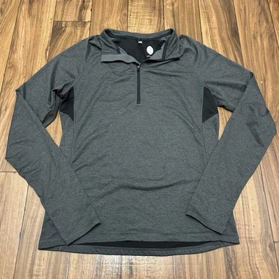 Camisa de ciclismo Club Ride para hombre gris medio 1/4 cremallera pulóver rendimiento manga larga Foto 1 de 4