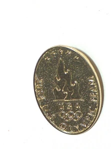 Atenas Grecia 2004 Equipo EE. UU. Anillo Olímpico Tono Oro Antorcha Solapa Recta Pin - Imagen 1 de 3