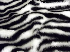 Animal Fun Faux Fur Fabric Material - ZEBRA