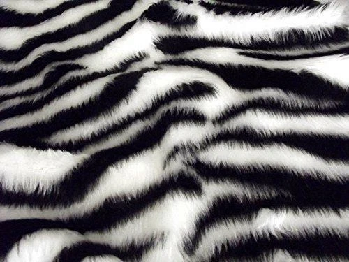 Animal Fun Faux Fur Fabric Material - ZEBRA - Image 1 of 1