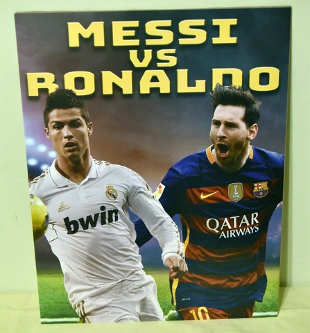 LIONEL MESSI vs CRISTIANO RONALDO MLS Soccer 16X20 Poster Cover