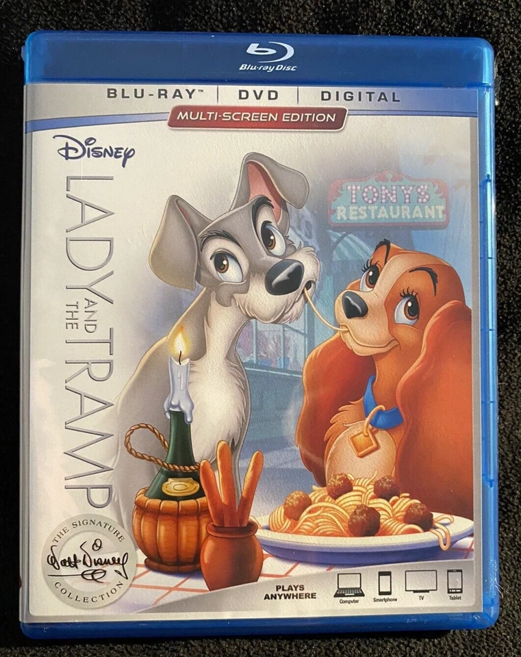 Lady And The Tramp Blu-Ray/DVD Movie (1955, 2018) - Image 1 of 1