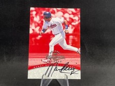 1997 DONRUSS MLB BASEBALL MANNY RAMIREZ SIGNATURE SERIES RED AUTO INDIANS