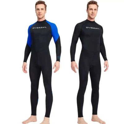 Herren Stretch Ganzkörper Neoprenanzug Surfen Schwimmen Tauchen Lycra Bademode - Bild 1 von 4