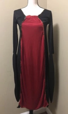 Divertido Mundo Negro Rojo Gótico Vampiro Medieval Vampiro Gótico Disfraz Vestido M 8-10 Foto 1 de 4