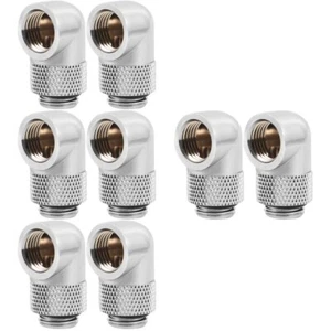 Set of 4 Elbow Refroidi Par Ordinateur Raccords De Refroidissement Eau - Photo 1/12