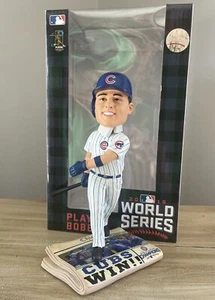 ANTHONY RIZZO Chicago Cubs 2016 WORLD SERIES Newspaper Base Bobblehead NIB! - Picture 1 of 2