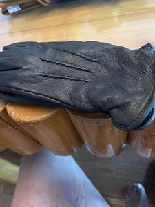 Hirschlederhandschuhe - Unisex schwarz WEICH - Größe Small Ref Glove 6 - Bild 1 von 10