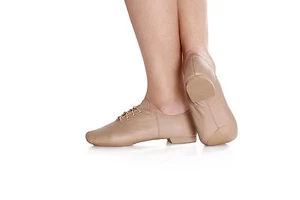So Danca JZ09 Caramel Adult 12M (Fits Size 11.5) Lace Up Split Sole Jazz Shoe - Picture 1 of 1