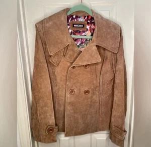 Genuine Leather Suede Coat Women’s Xoxo Tan Camel XL - Picture 1 of 3