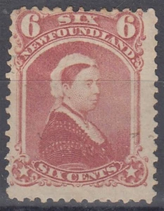 CANADA NEWFOUNDLAND 1868 QV 6c ROSE SG#39 MINT (ID:275/D65683) - Picture 1 of 1
