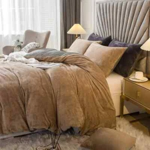 2/3pcs Velvet Shaggy Duvet Cover Set Ultra Soft Fluffy Duvet Cover Bedding Set - Picture 1 of 22