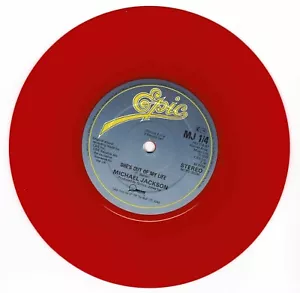 MICHAEL JACKSON-She's Out Of My Life/PUSH ME AWAY- THE JACKSONS - 7" Red Vinyl - Imagen 1 de 6