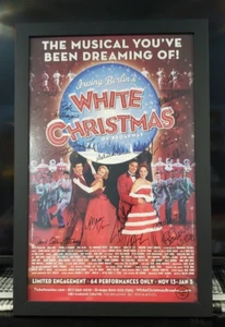Broadway White Christmas Musical Autograph 14 x 22 Poster Card in Frame RARE - Picture 1 of 11