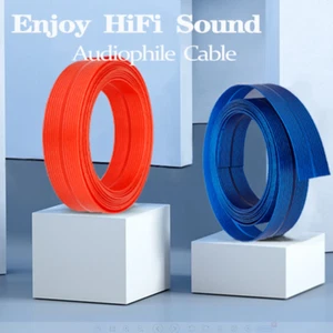 1M 14AWG Audio Hifi Speaker Cable OFC Silver Plated Loudspeaker Cable DIY Wire - Picture 1 of 29