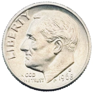 1968 Roosevelt Dime UNCIRCULATED Mint Set COIN 1968d D 10c 1968-D FREE SHIPPING - Picture 1 of 5