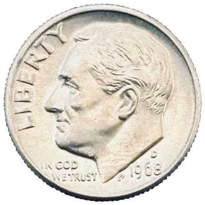 1968 Roosevelt Dime UNCIRCULATED Mint Set COIN 1968d D 10c 1968-D FREE SHIPPING - Image 1 of 4