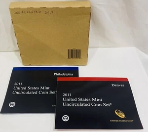2011 U.S Mint Uncirculated Coin Set Philadelphia and Denver - 28 coins - Picture 1 of 3