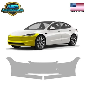 Precut Paint Protection Film for 2024-2025 Tesla Model 3 Front Bumper - Picture 1 of 5