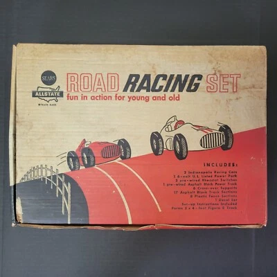 Vintage Sears Road Racing Set 49-5175 Race Track Marx Allstate  - Image 1 of 4