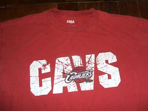 Cleveland Cavaliers Long Sleeve T-Shirt Red Faded Men's Large - Picture 1 of 3