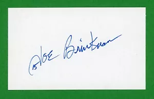 Joe Brinkman former MLB Baseball Umpire Signed 3x5 Index Card E22737 - Picture 1 of 1