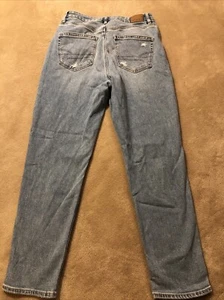 American Eagle Curvy Mom Jeans Damen 6 blau Stretch distressed hoher Bund - Bild 1 von 19