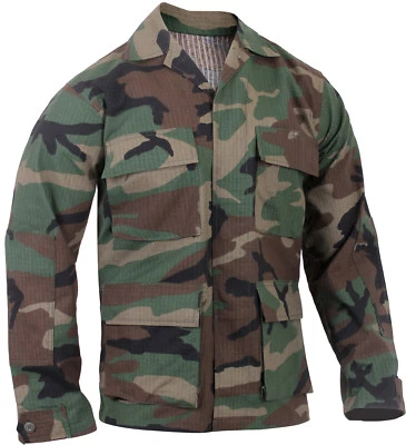Camisa tática Ripstop BDU casaco militar fadiga exército 4 bolsos peso verão - Imagem 1 de 2